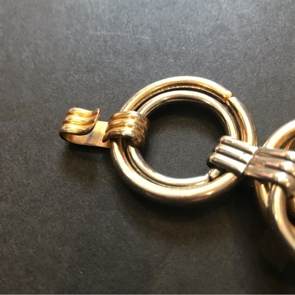 Vintage Gold and Silver Circle Belt, Hook Clasp Makes it Adjustable, Slinky - Picture 6 of 6